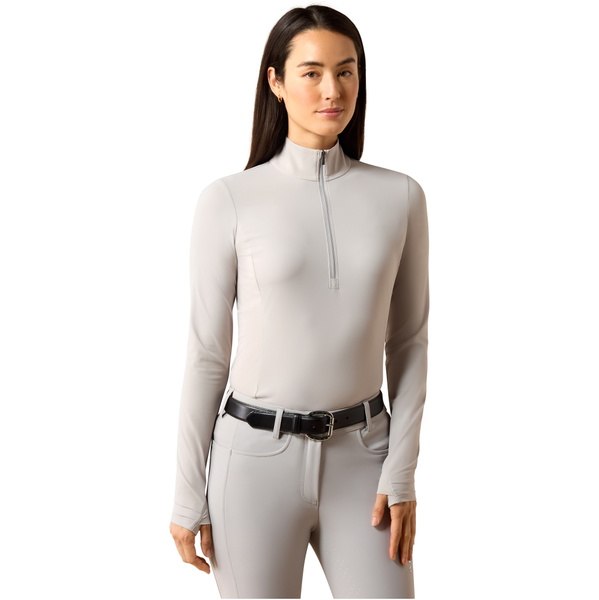 2026 Ariat Dames Solveil 1/2 Zip Basislaag 10072740 - Show Grey